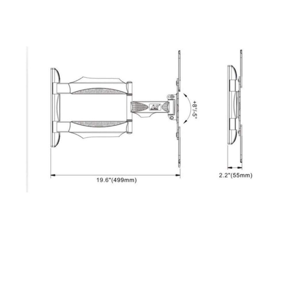 Base Soporte Tv Pared 3 Brazos Ajustable 32 A 55 Pulgadas image number 6.0