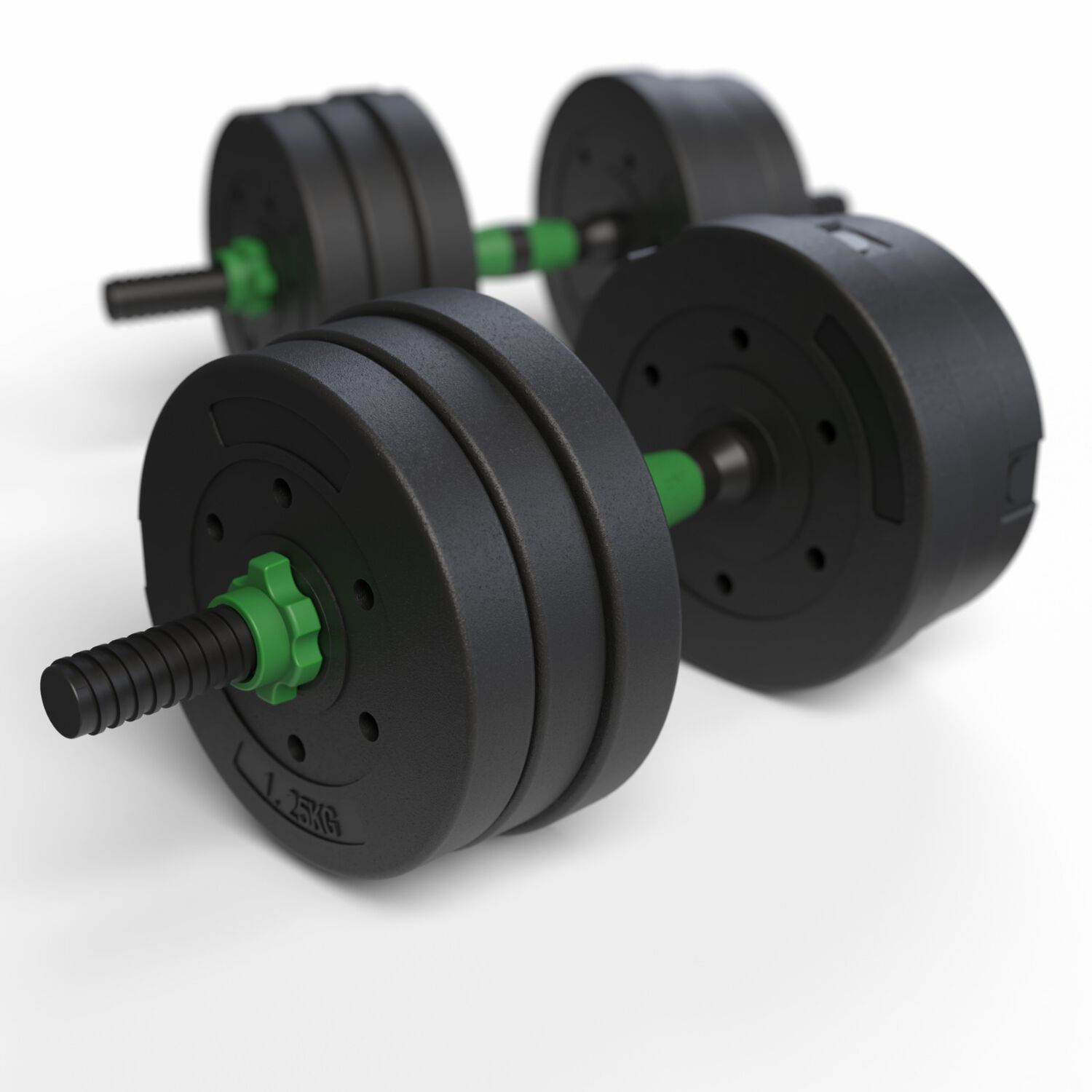 Set Mancuernas Green 3 En 1 Ajustables 20 Kg image number 2.0