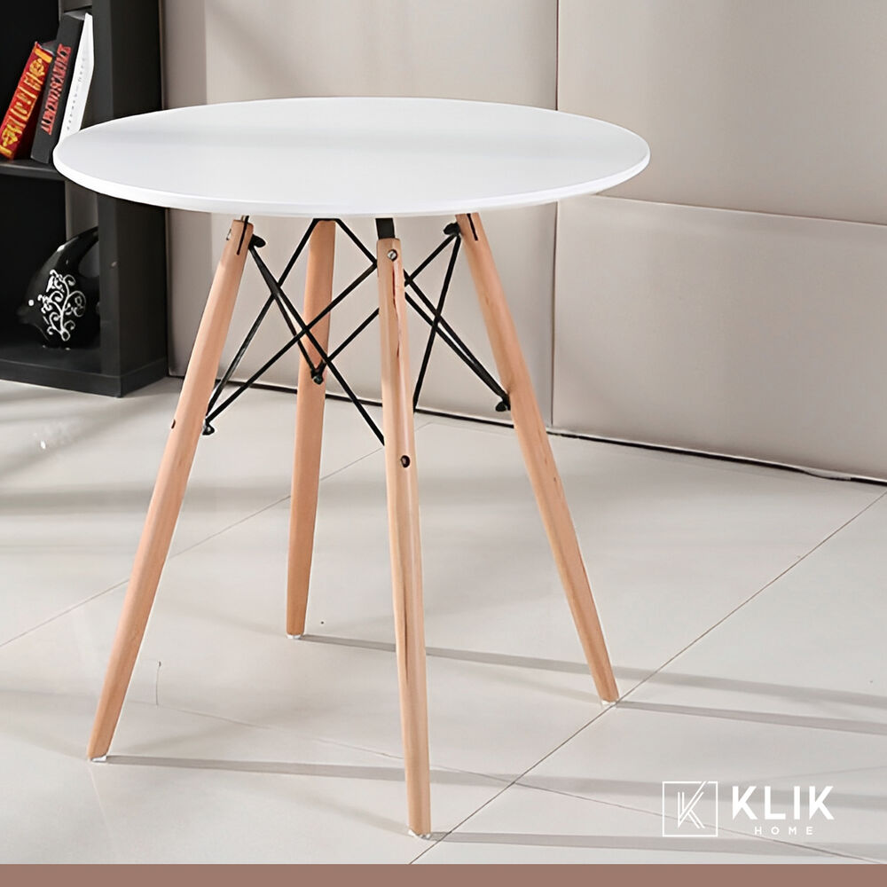 Comedor Eames Redonda Vidrio 100cm + 4 Sillas Patchwork Wood image number 7.0
