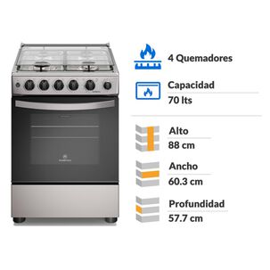 Cocina A Gas Mademsa Fm4tsc 4 Quemadores