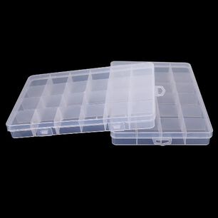 Caja Organizadora Ajustable 24 Espacios Para Joyas, Tornillos, Pastillas, Mostacillas