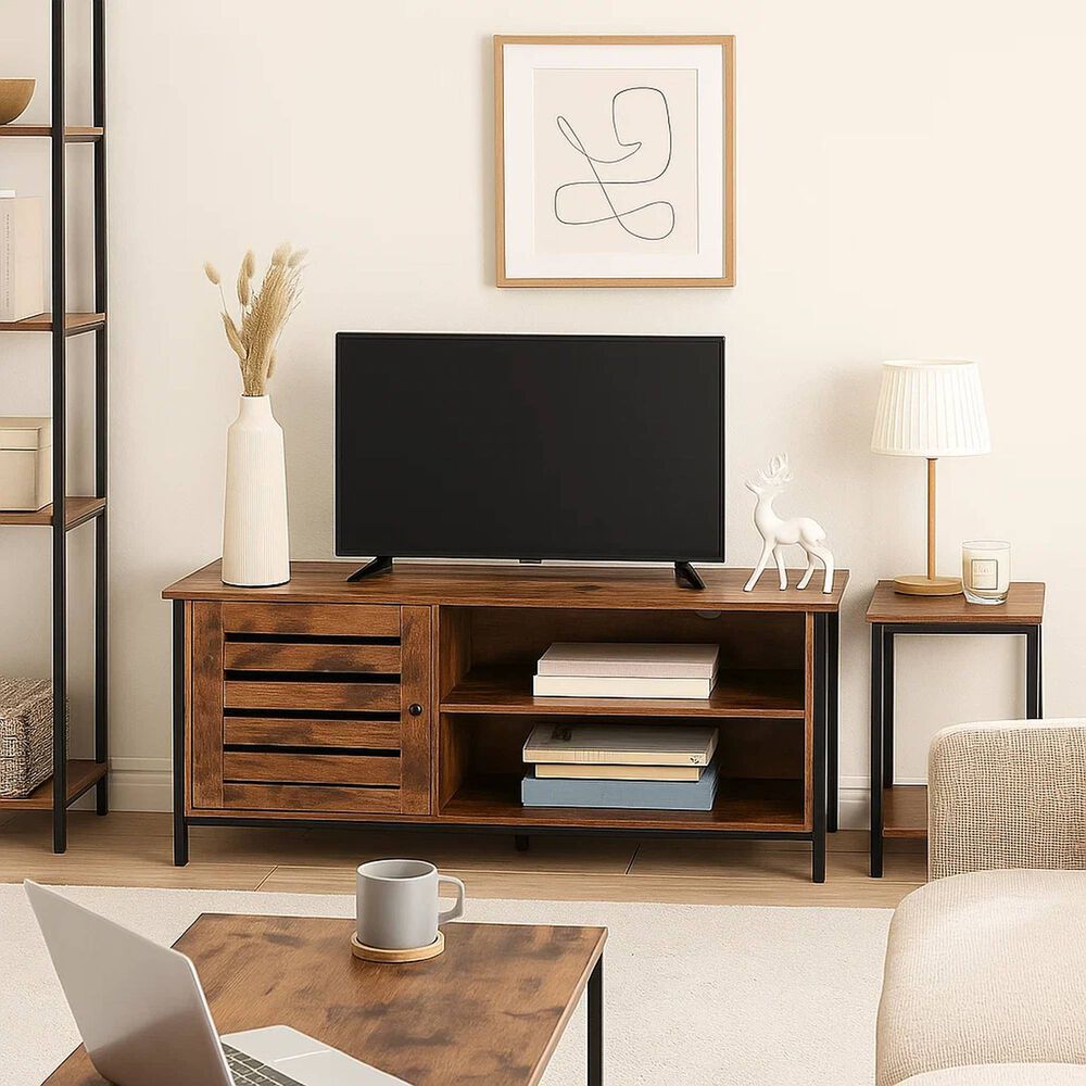 Rack De Tv Rustik Madera Oscura Walnut image number 2.0