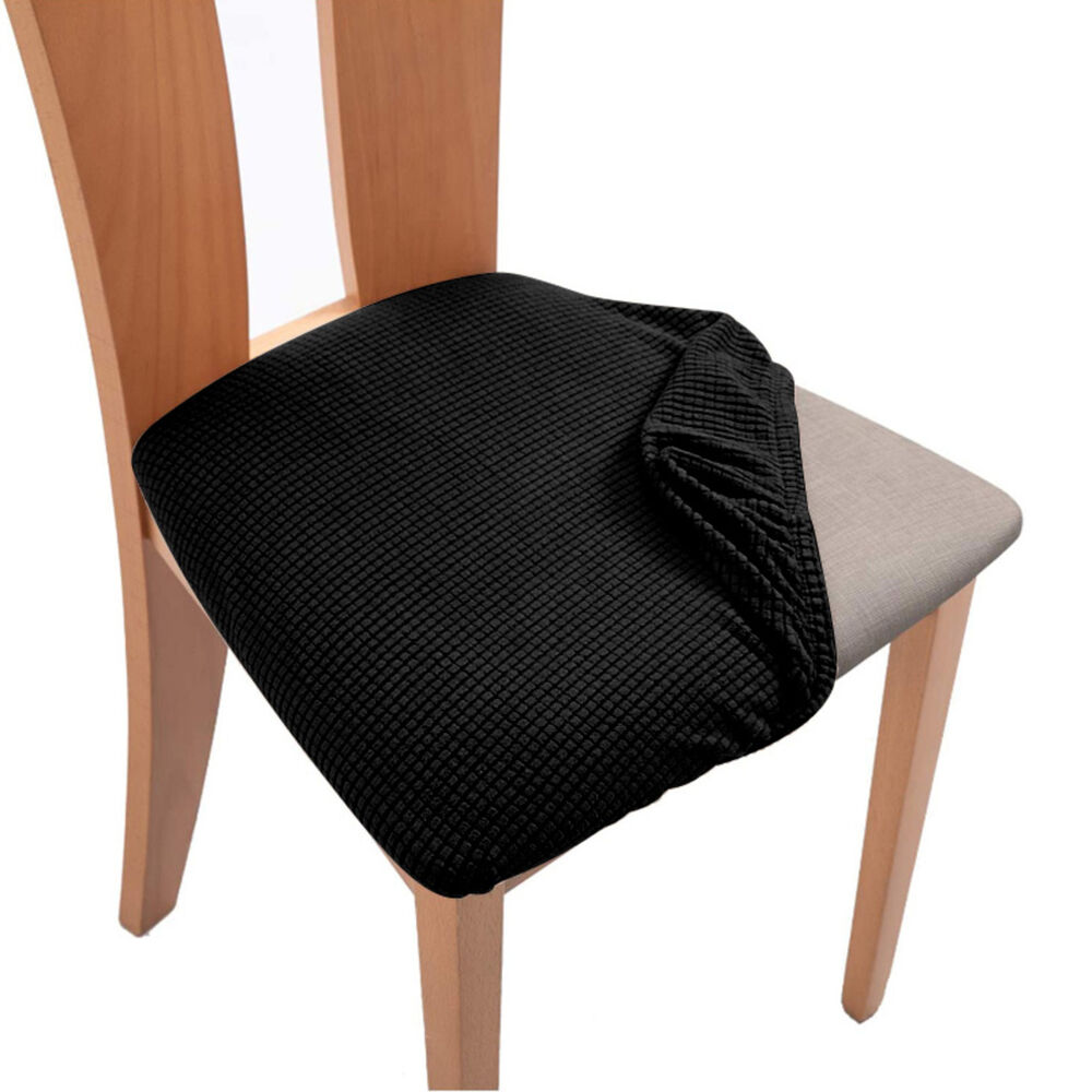 Pack De 6 Fundas Para Asiento Elasticadas Para Sillas Tella Cuadrille Color Negro image number 0.0