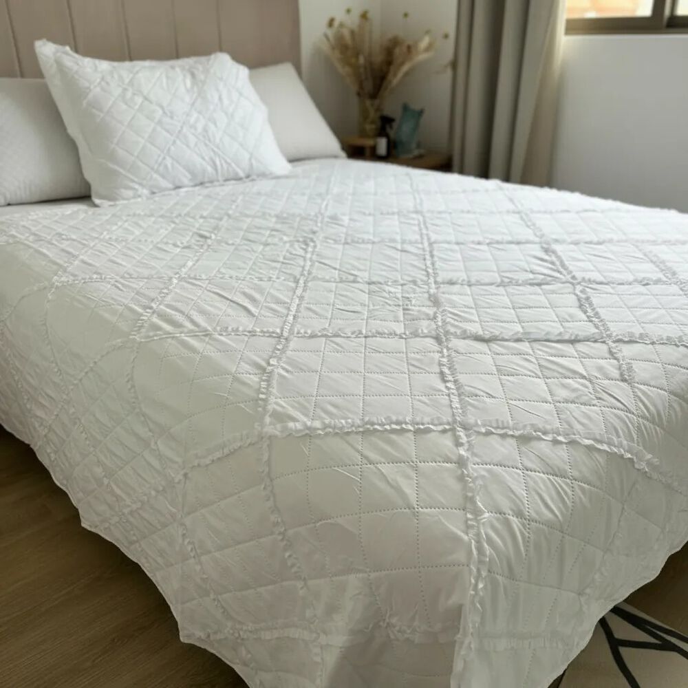 Cubrecamas Microfibra Plaza Y Media Blanco image number 1.0