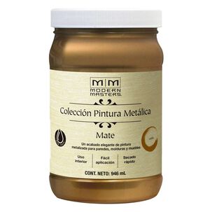 Pintura Base Agua Metálica Mate 946ml Latón - Modern Masters