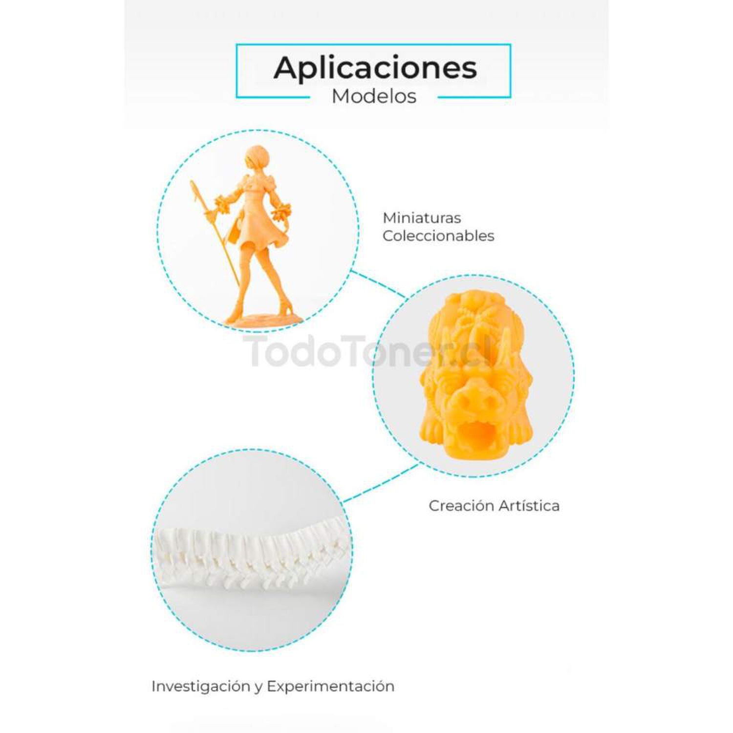 Resina Blanca Para Impresoras 3d 500g Creality image number 8.0