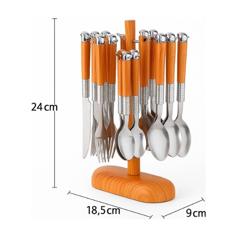 Set 24 Piezas Cubiertos Cuchilleria De Acero Inoxidable image number 6.0