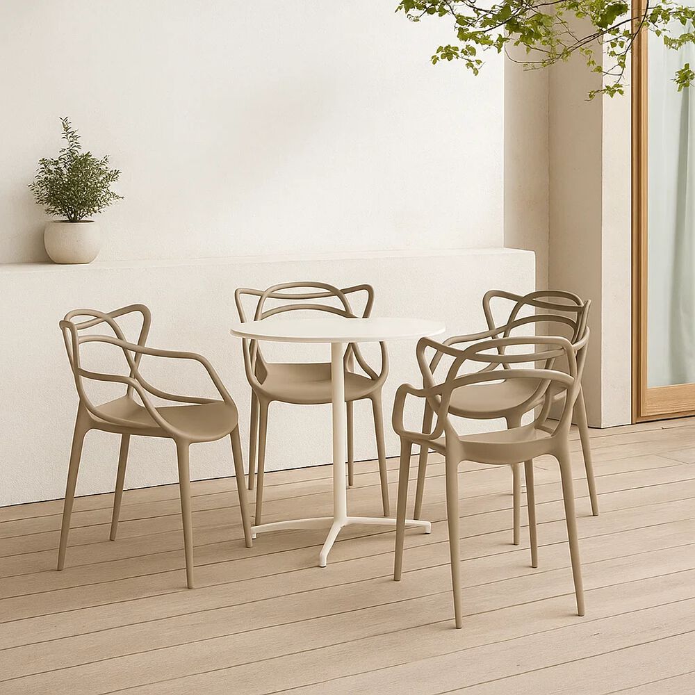 Pack De 4 Sillas De Terraza O Comedor Master - Beige image number 2.0