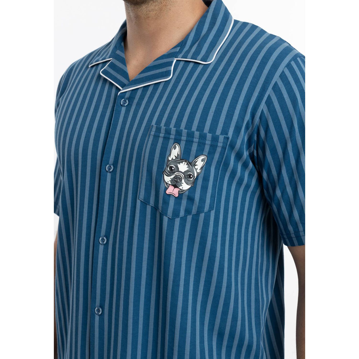 Pijama Hombre Verano 2 Piezas Algod&oacute;n Kayser 7701146-azu image number 2.0
