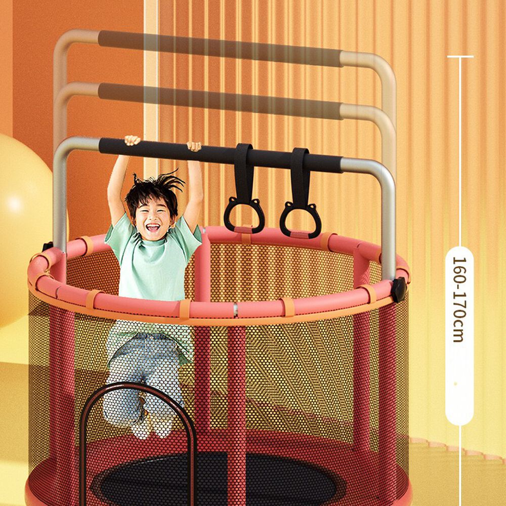 Cama Elástica Trampoline 150cm Con Barra Ejercicio Lubabycas image number 2.0