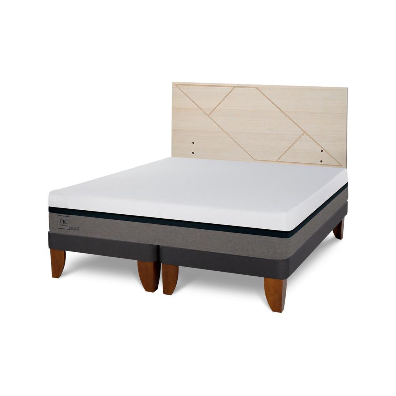 Cama Europea Cic Balance / 2 Plazas / Base Dividida + Respaldo image number 3.0