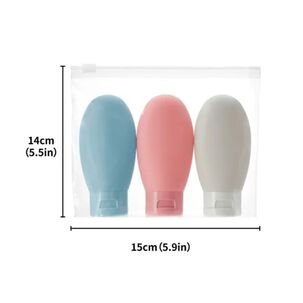 Kit Botellas Port&aacute;tiles De Viaje Para Cosm&eacute;ticos