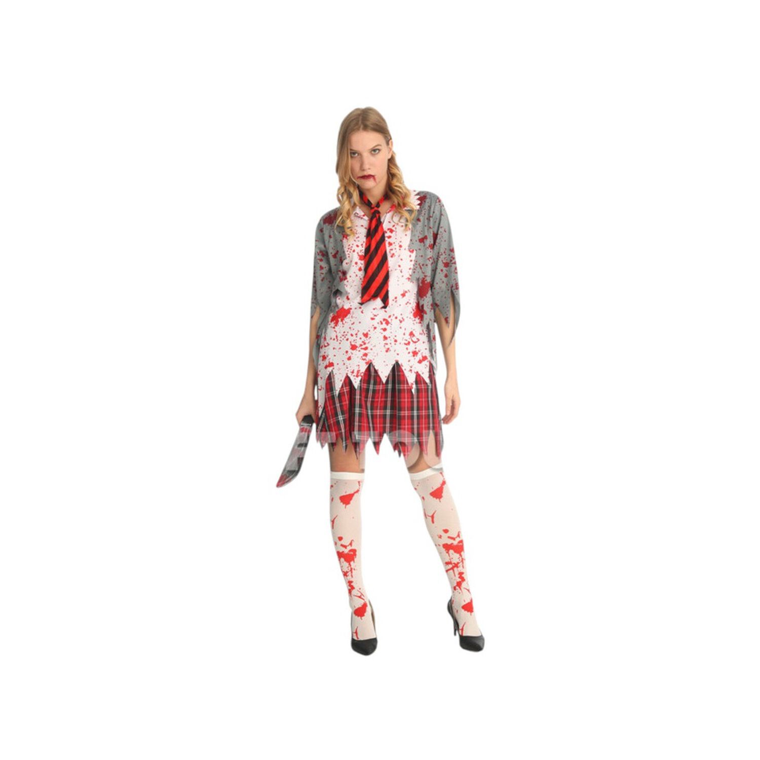 Disfraz Cosplay Zombie Femenino Escolar image number 0.0