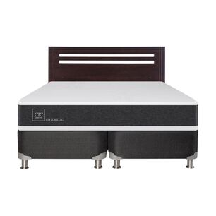Box Spring Cic Ortopedic / 2 Plazas / Base Dividida + Respaldo