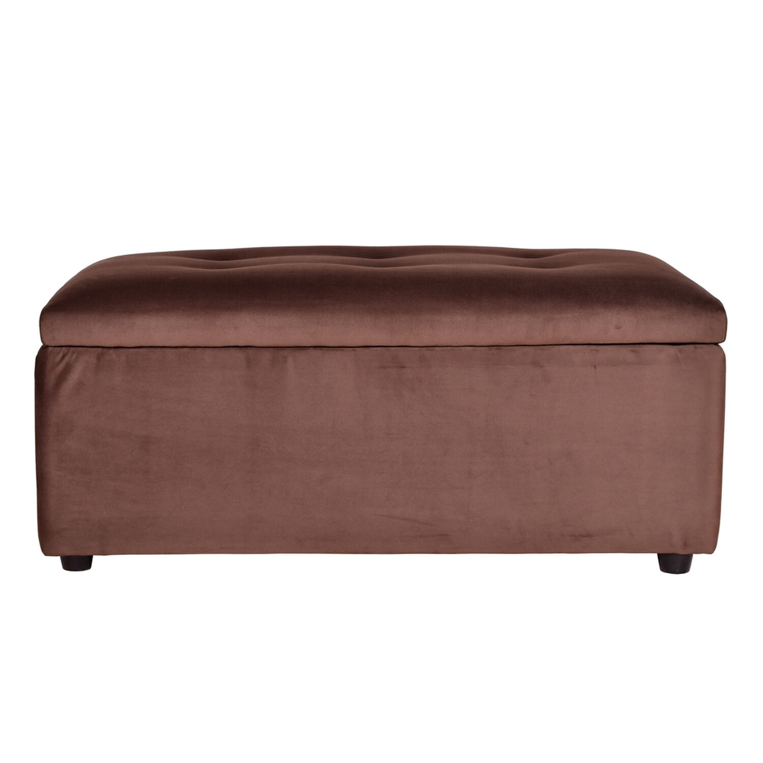 Banqueta Baul Felpa Chocolate 95x50x45 image number 1.0