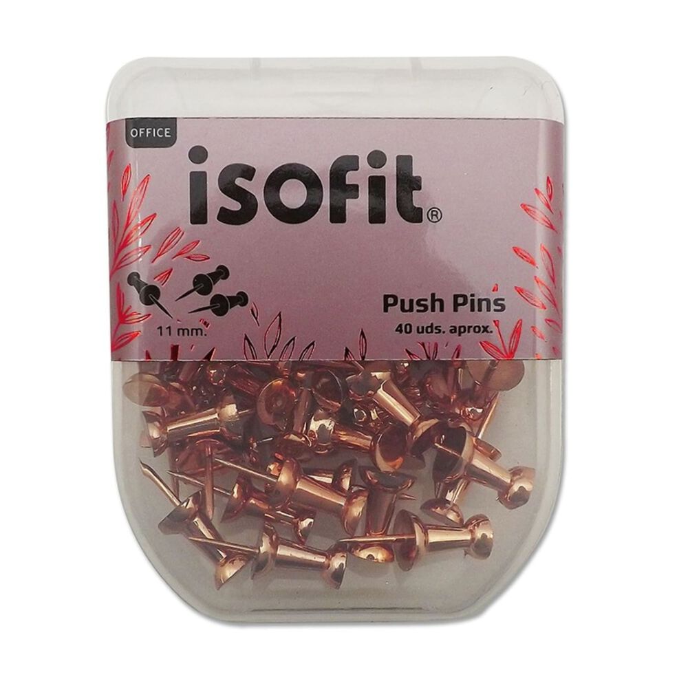 Pack X 4 Push Pins Dsg/w 11mm / Cobre Isofit image number 1.0