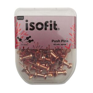 Pack X 4 Push Pins Dsg/w 11mm / Cobre Isofit