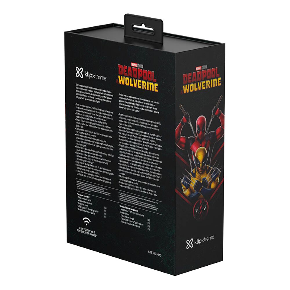 Audífonos Klipxtreme Tunexbuds Deadpool Wolverine In Ear image number 4.0