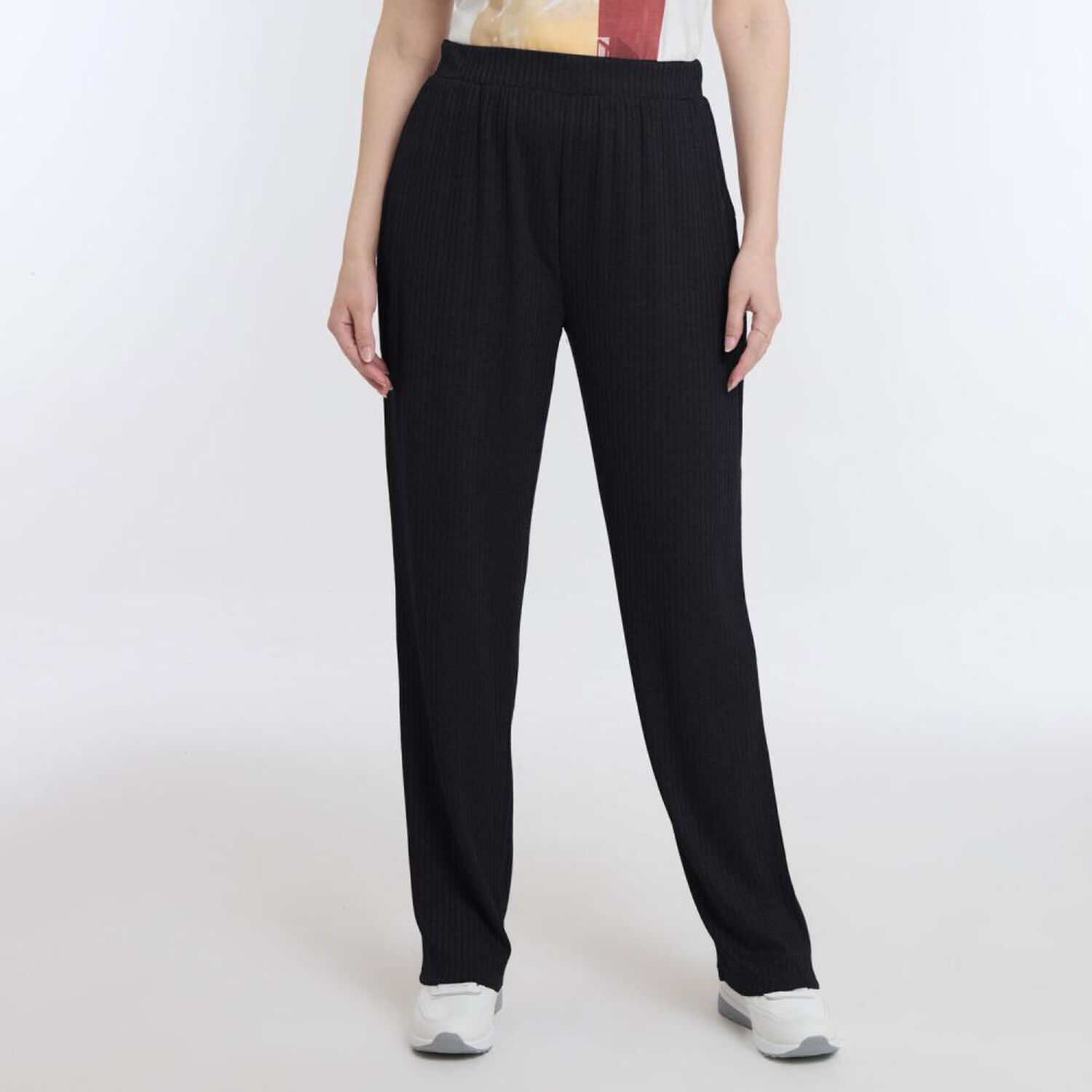 Pantal&oacute;n De Buzo Dise&ntilde;o Rib Tiro Medio Relax Mujer Geeps image number 0.0