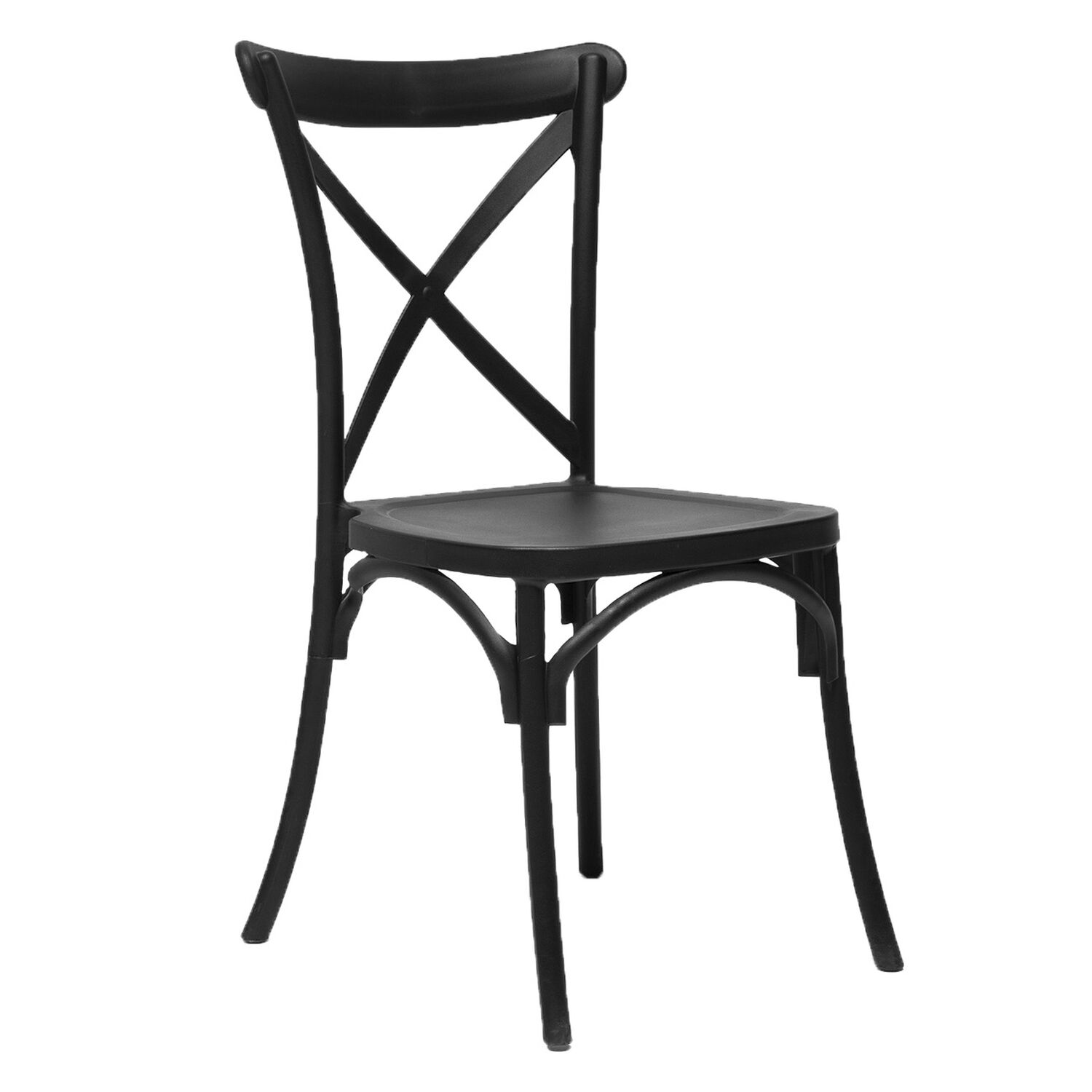 Juego De Comedor New York + 4 Sillas Crossback Retro Negras image number 6.0