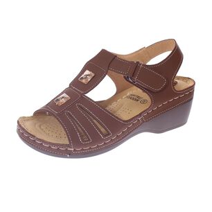 Sandalia Confort Caf&eacute; Modelo Italiano Art. 5ask73335brown