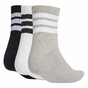 Calcetines Deportivos De Media Ca&ntilde;a Con Acolchado 3 Stripes (3 Pares) Adidas
