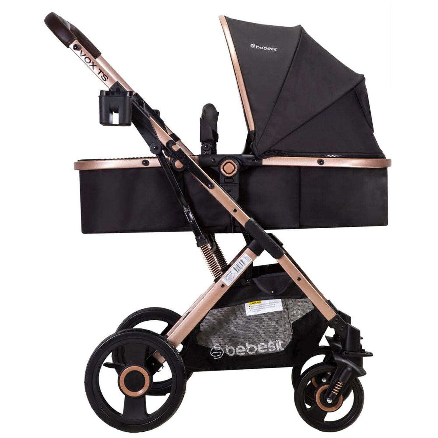 Coche Cuna Paseo Bebesit Vox Gold Negro image number 2.0