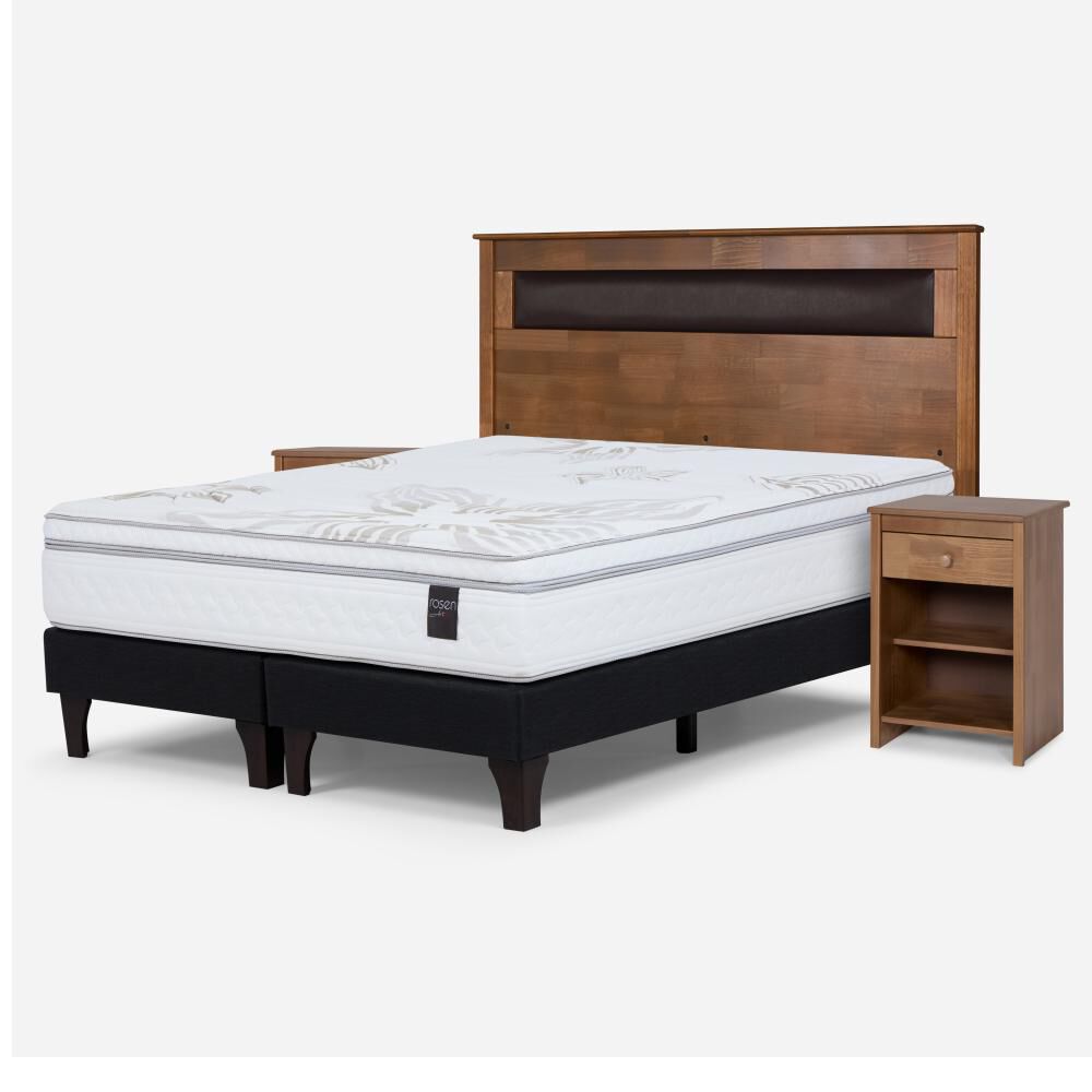 Cama Europea Rosen Art 4 / King / Base Dividida  + Set Maderas Ferrara image number 1.0