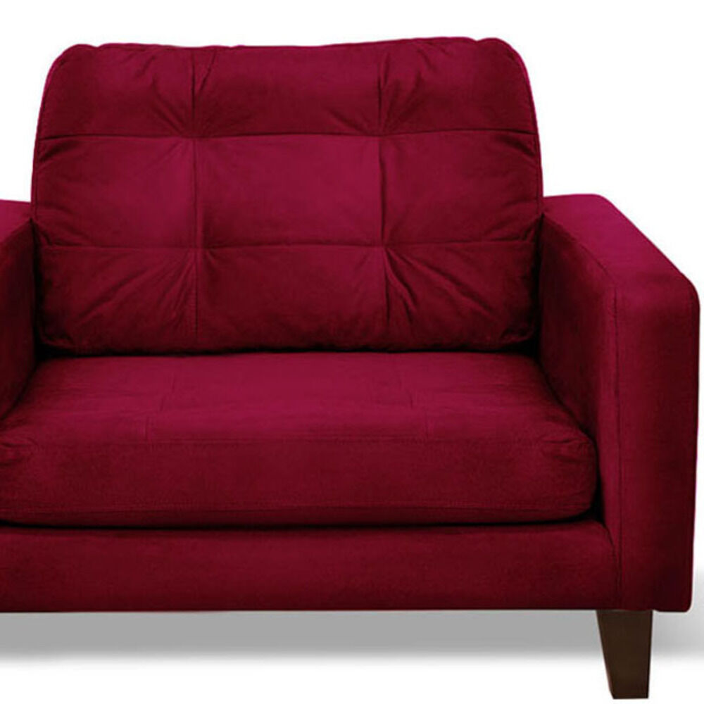Sofa Napoles 1 Cuerpo Tela Velvet Burdeo image number 1.0