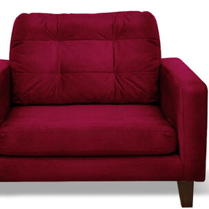 Sofa Napoles 1 Cuerpo Tela Velvet Burdeo