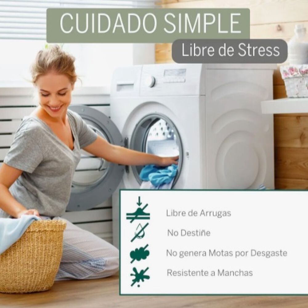 Juego De S&aacute;banas 1800 Hilos Menta 2 Plazas image number 2.0