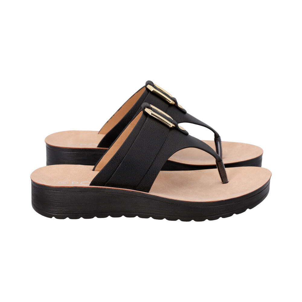 Sandalia Mujer Negro Sole Police image number 2.0