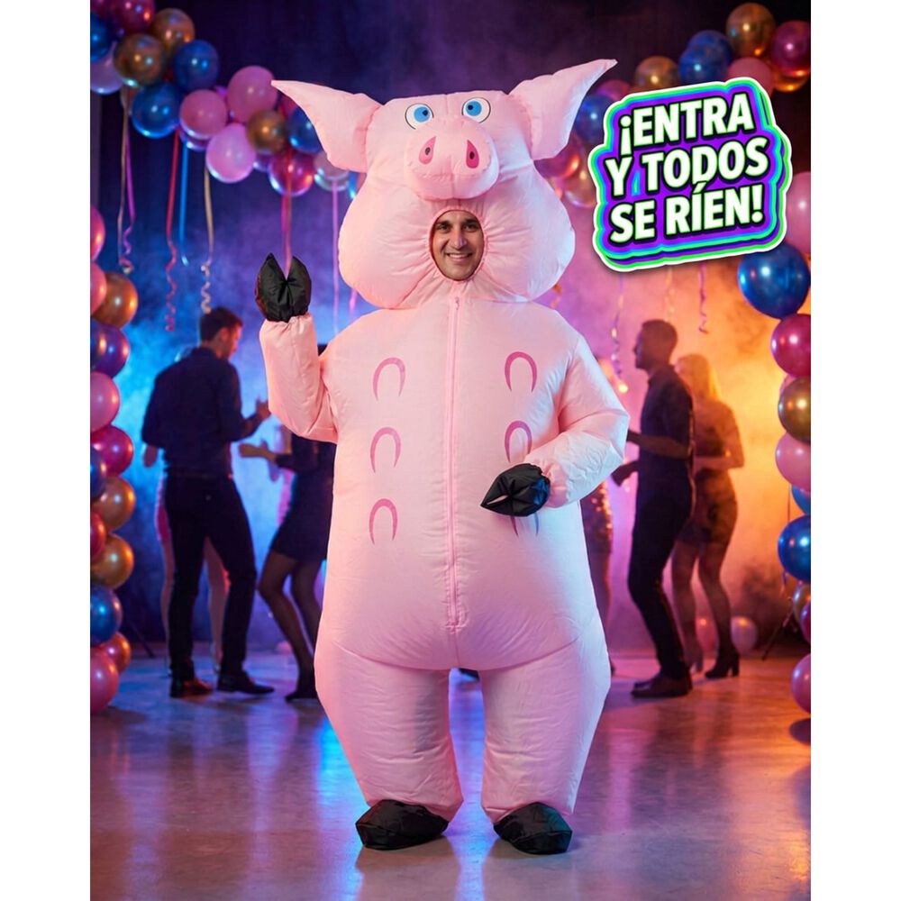 Disfraz Inflable Chancho Cerdo Adulto image number 6.0