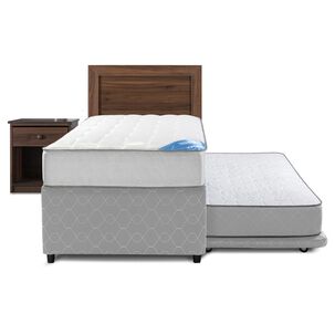 Diván Flex Therapedic Urbano / 1 Plaza / Base Normal + Set De Maderas