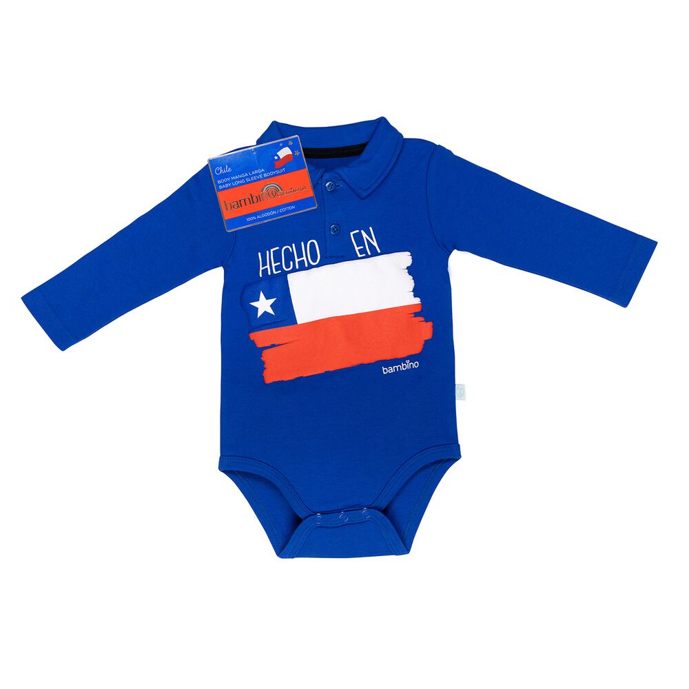 Body Chile Azul Bandera Ni&ntilde;o 18-24 M image number 1.0