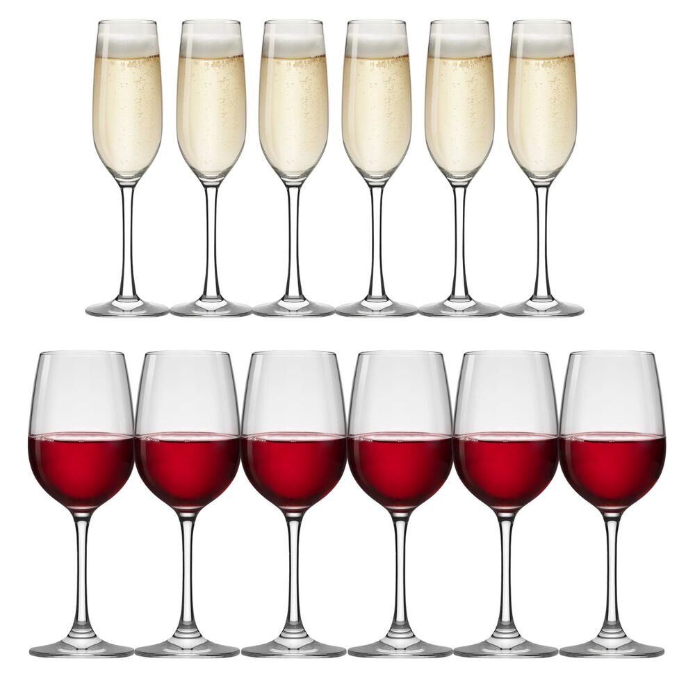 Set 6 Copas Flute 195ml + 6 Copas Vino 405ml Montepulciano image number 0.0