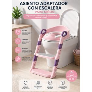 Asiento Adaptador Wc Con Escalera Para Ni&ntilde;os