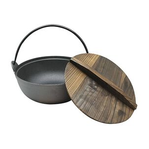 Olla Con Tapa Fe Madera Wayu Iron Cast 25 Cm Cocina Parrilla