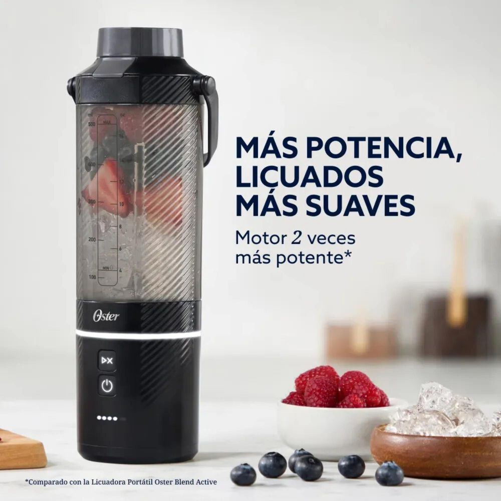Oster Licuadora Portátil, Gomax, 590 Ml De Capacidad, Para Smoothies, Negro, Blstgfp-b20-000 image number 4.0