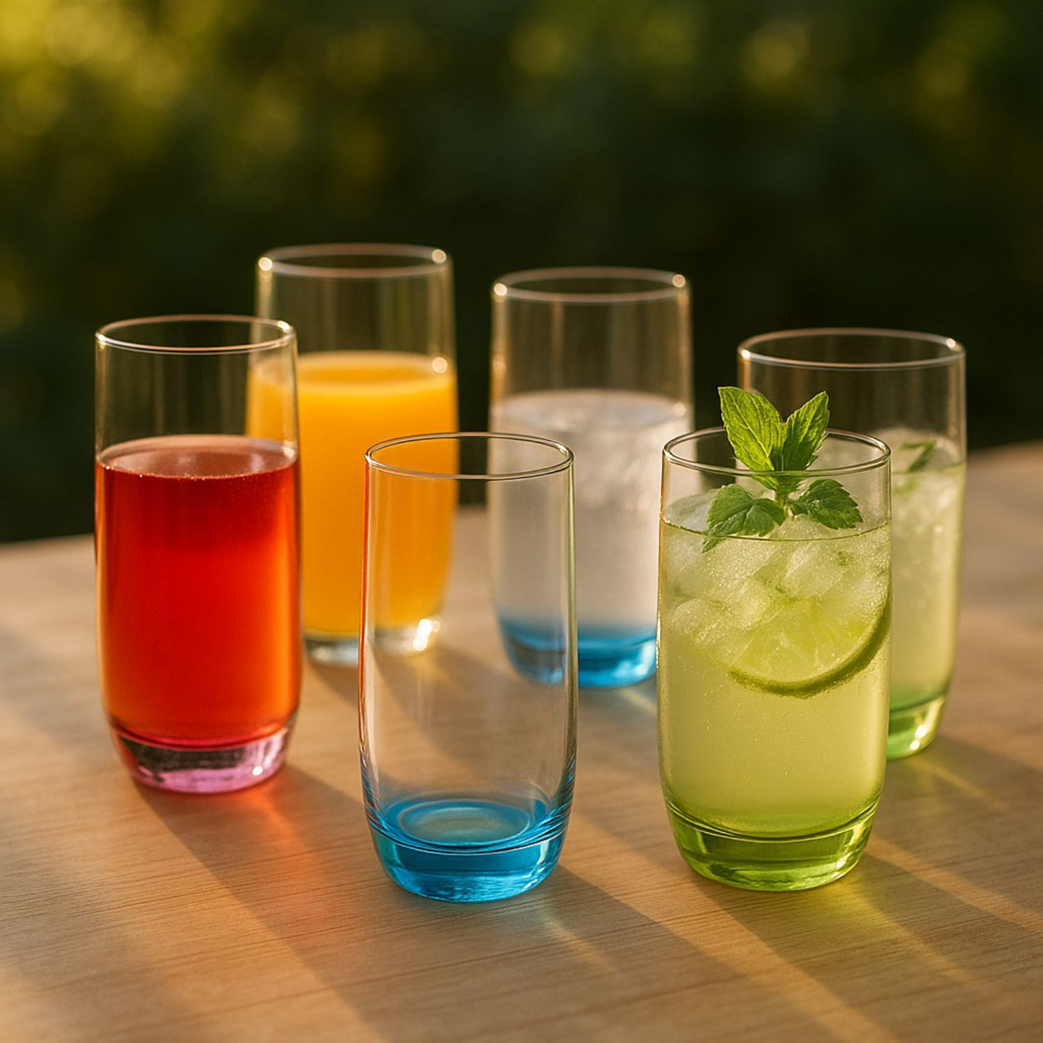 Set 18 Copas Vasos Cristar Fondo Color Fiestas Celebracion image number 2.0
