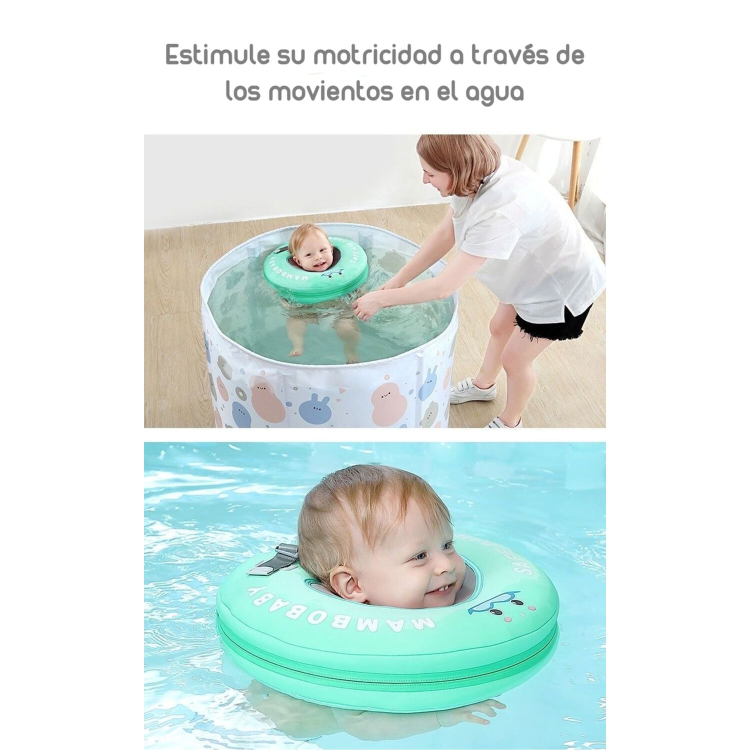 Flotador De Cuello Para Beb&eacute; Verde By Lubabycas image number 5.0