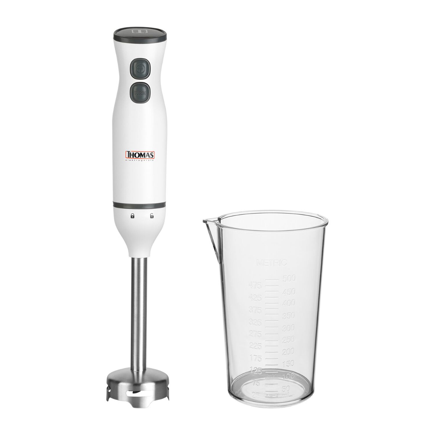 Minipimer Thomas Th8706 300w Batidora De Mano Mixer Licuadora De Inmersi&oacute;n 2 Velocidades Varilla Y Cuchillas De Acero Inoxidable Vaso Dosificador 500 image number 0.0