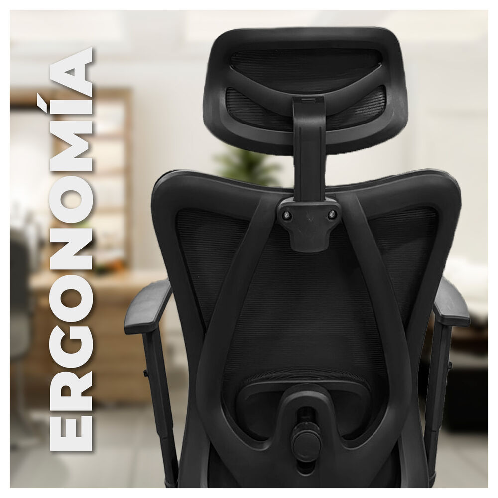 Silla Ergonómica Reclinable Con Reposapiés Máximo Confort Para Tu Oficina image number 2.0