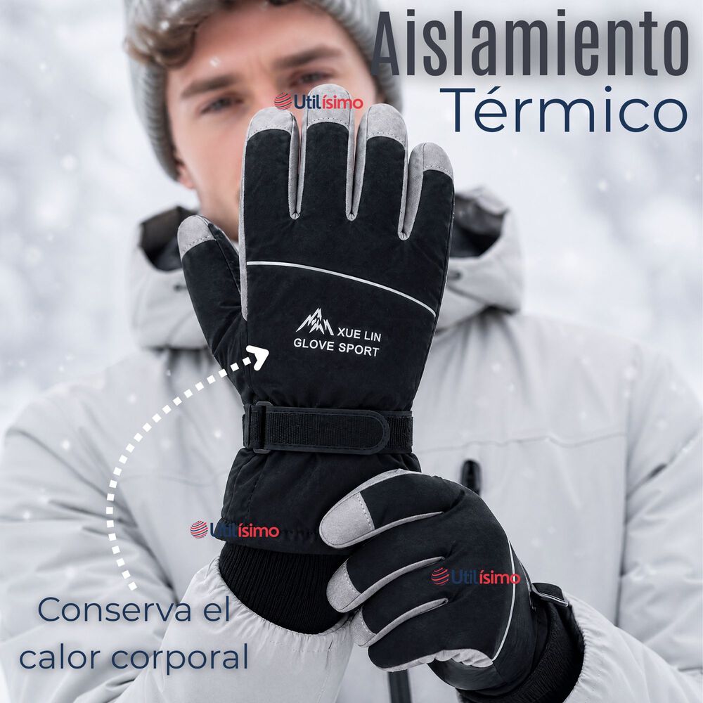 Guantes Para Moto Impermeables Surtidos Touchscreen Antideslizantes T&eacute;rmicos image number 7.0