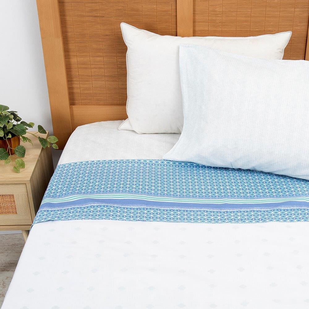 Sábana Mashini 180 Hilos King Agua image number 1.0