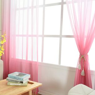 Pack De Visillo Degrade 140x220 Cm Fucsia
