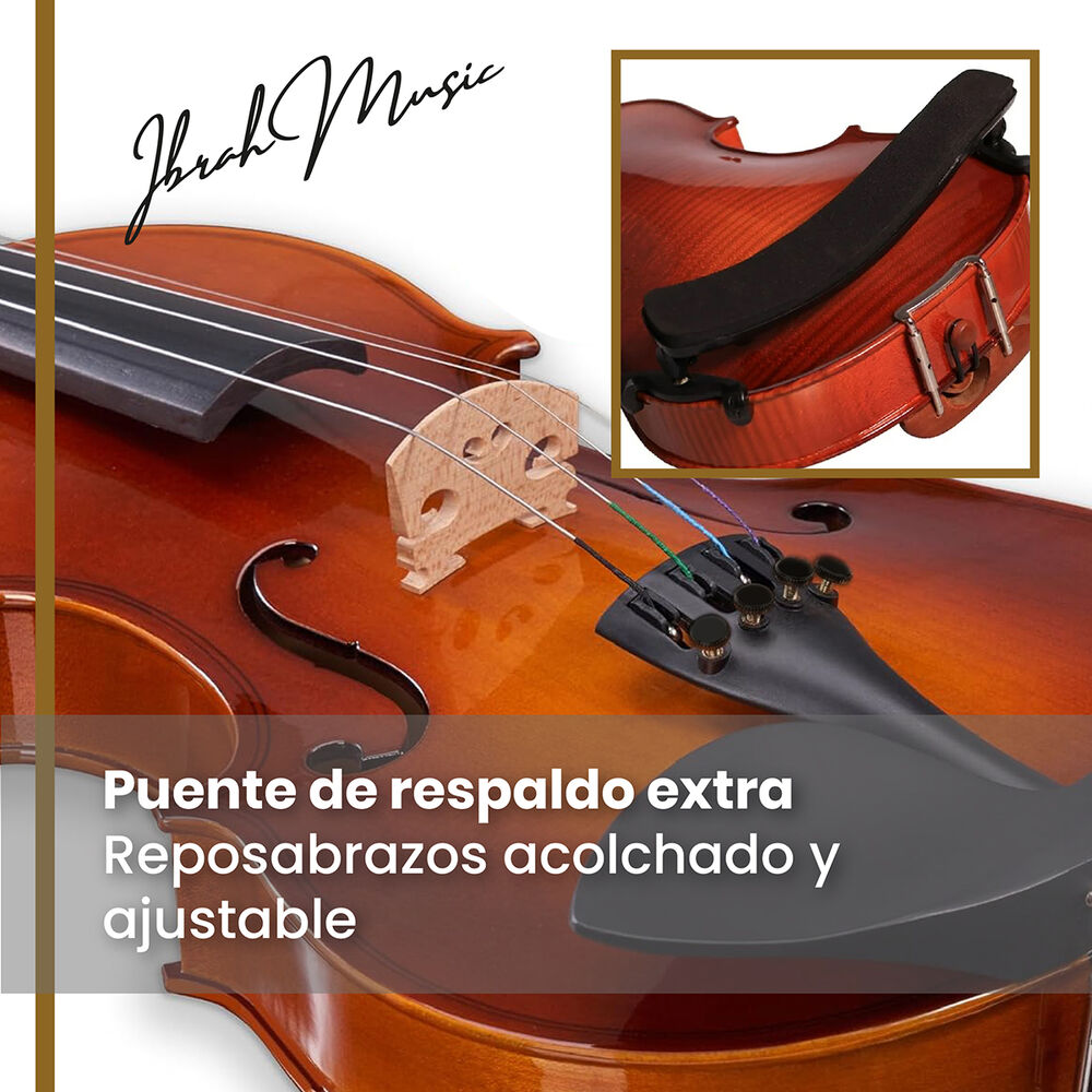 Violin 4/4 Acustico Ibrah Music Estuche Y Arco + Accesorios image number 5.0