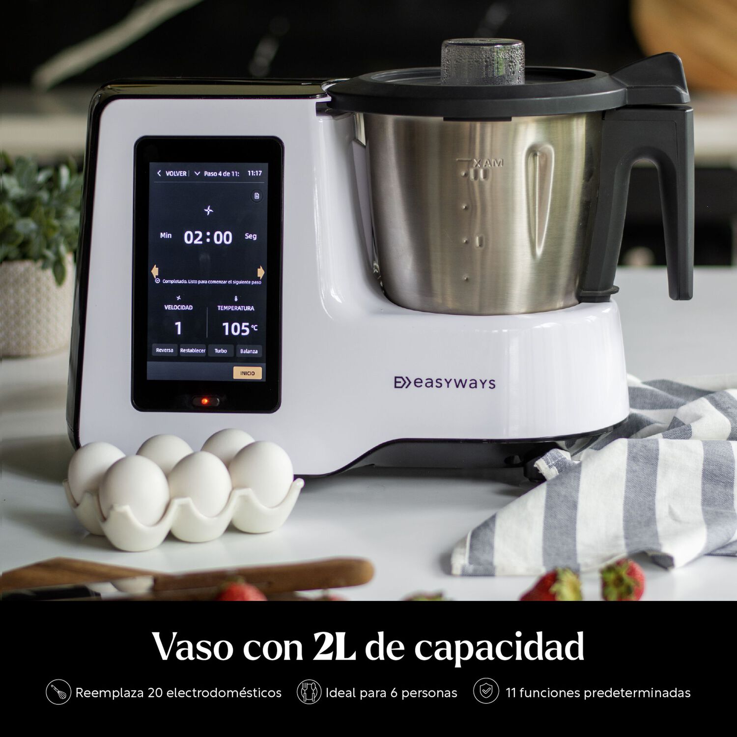 Robot De Cocina Kitchen Connect 2 L Easyways image number 10.0