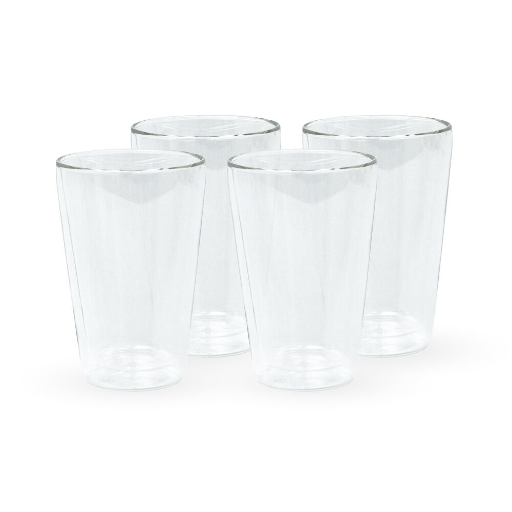 Set 4 Vasos Vidrio Doble Pared 400 Ml Simplit image number 0.0