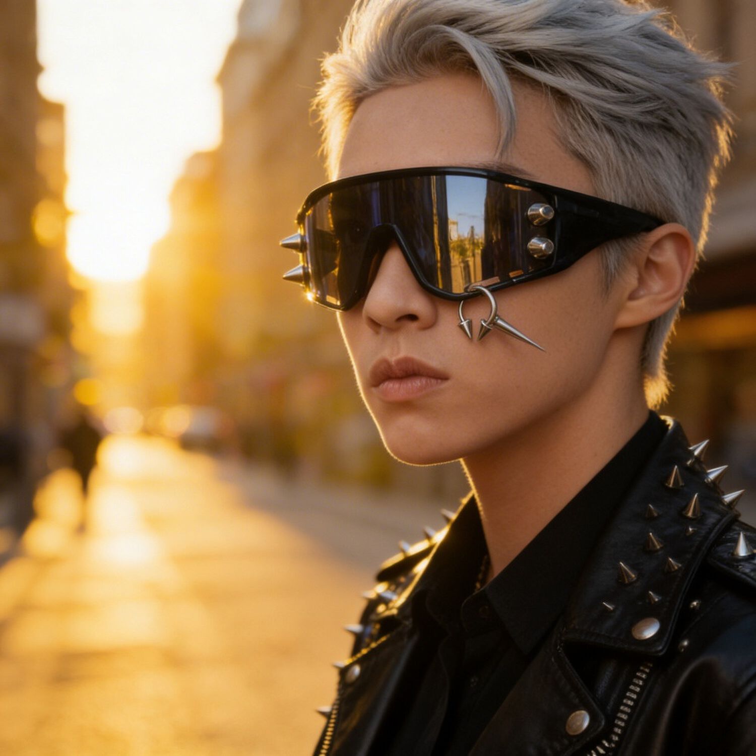 Lentes Retro Urbanos Kpop Steampunk Futuristas Hombre Electr image number 0.0